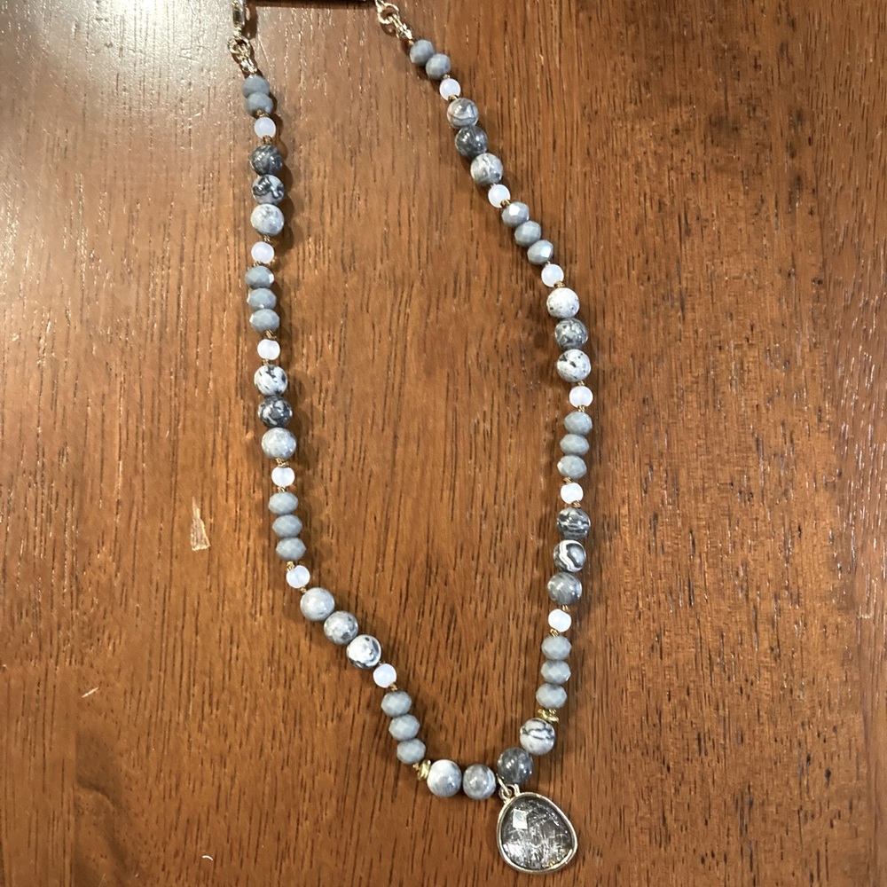 New Blue semi precious stone necklace